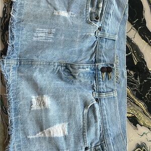 Women’s Blue Distressed skirt